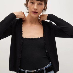 Mango Scalloped edges cardigan, M